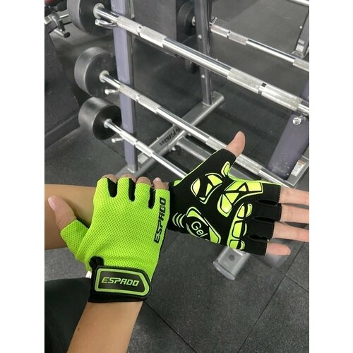 Перчатки для фитнеса ESD004 черно-зеленый XS