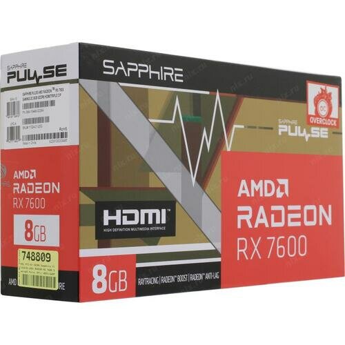 Видеокарта Sapphire RX7600 PULSE 8GB (11324-01-20G) - фото №6