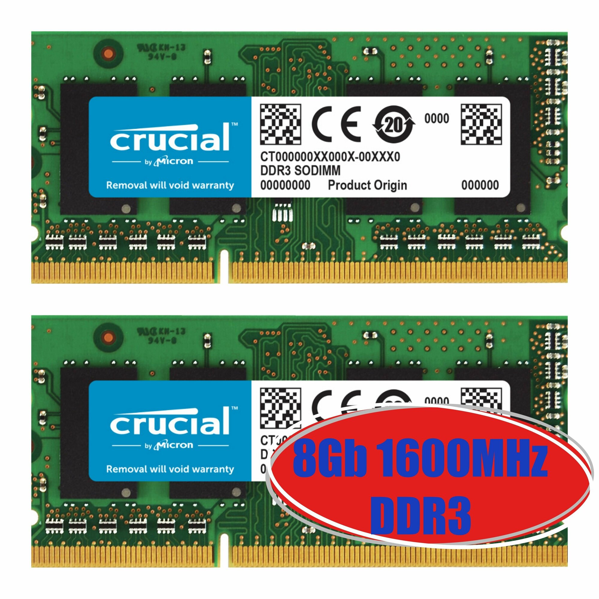 Оперативная память Crucial 4GB DDR3 1600MHz PC3-12800 SODIMM