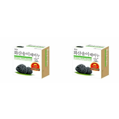 Mukunghwa Мыло туалетное Jeju Scoria Scrub Bar Soap, 85 г, 2 шт