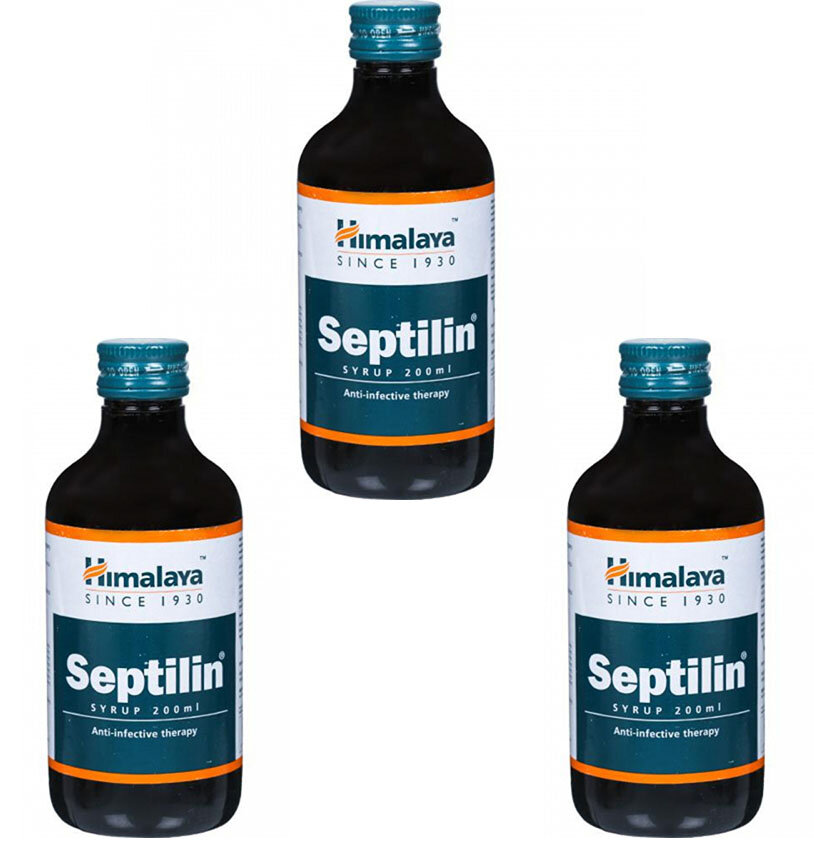 Сироп Септилин Хималая (Septilin Syrup Himalaya) природный антибиотик при заболеваниях лор-зоны и простуде 3х200 мл.