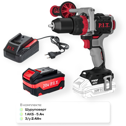 Шуруповерт для зимней рыбалки аккумуляторный бесщеточный PSB20H-13C SOLO PIT без кейса АКБ 5Ач ЗУ 1339000₽