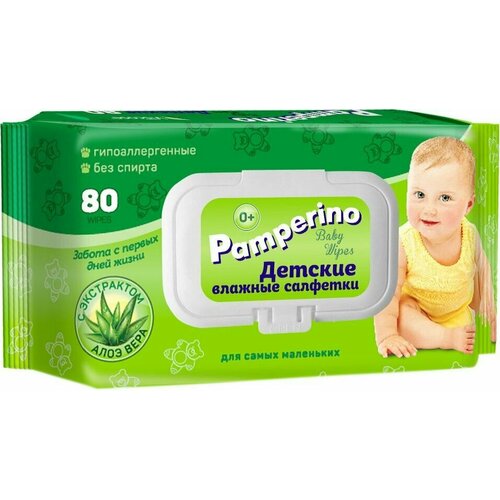 Салфетки влажные Pamperino детские 80шт х 2шт влажные салфетки biocos детские water wipes 80 шт