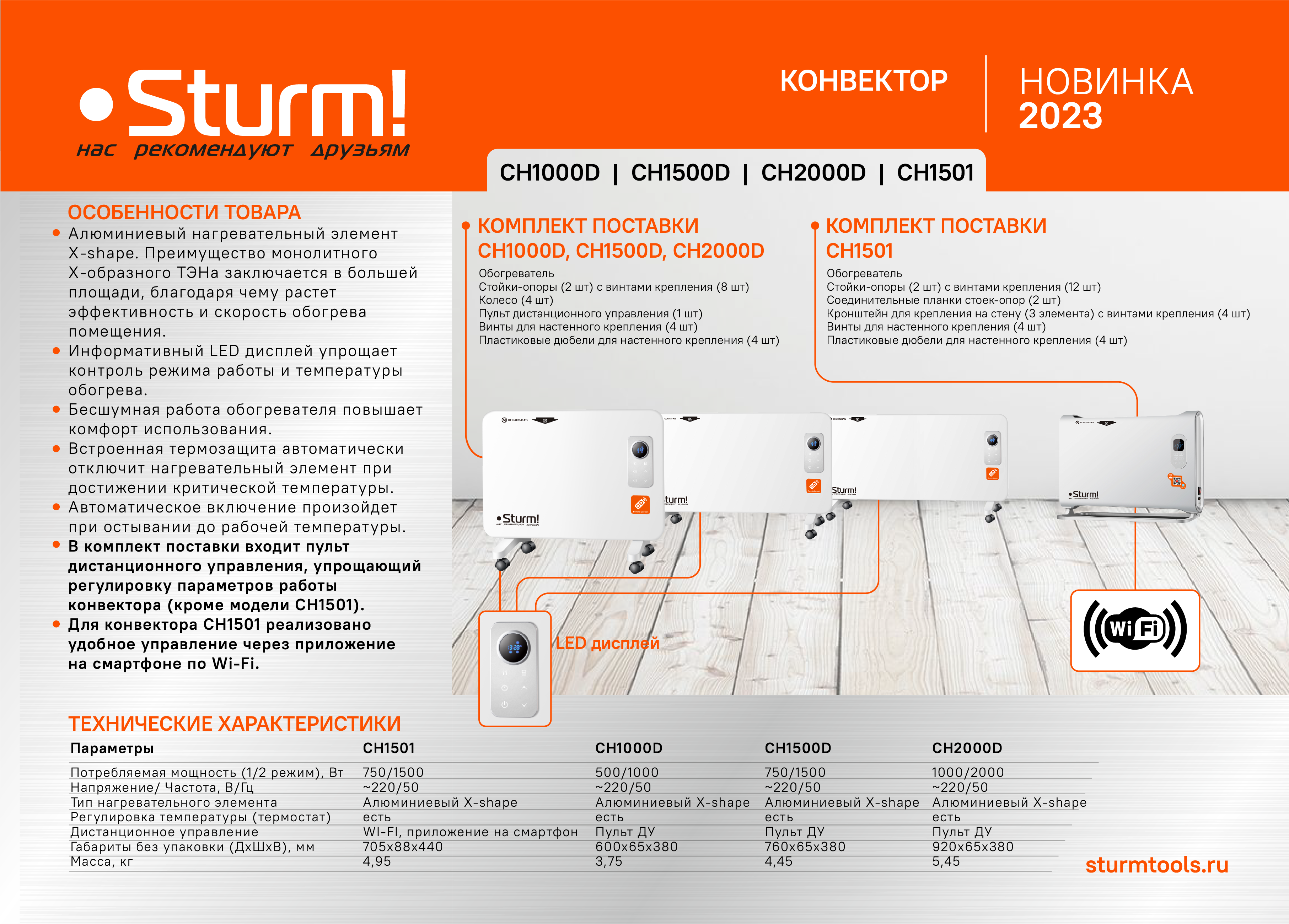 Конвектор Sturm! CH1000D