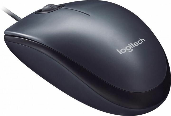 Мышь проводная LOGITECH M90 Dark Grey (910-001793), официальная гарантия — фото 1