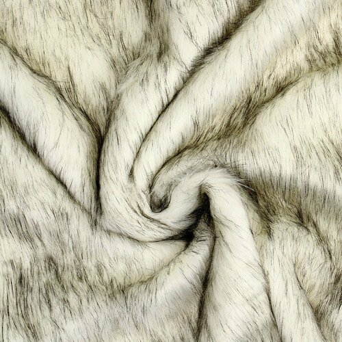 Лоскут «Мех» на трикотажной основе, 100 × 150 см, цвет белый с серый плед искусственный мех овчина 150 200 серый