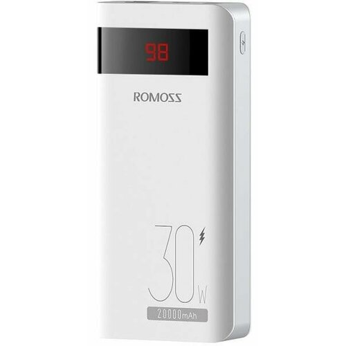 Мобильный аккумулятор Romoss Sense 6PS Pro 20000mAh 3A Power Delivery QC 30 2xUSB беспров зар белый 299700₽