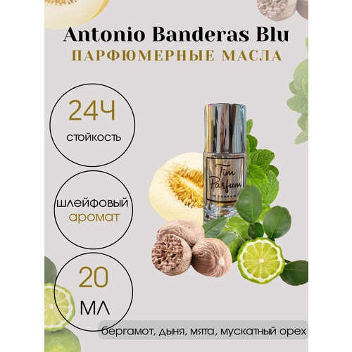 туалетная вода antonio banderas blue seduction for men Масляные духи Tim Parfum Blue, мужской аромат, 20мл