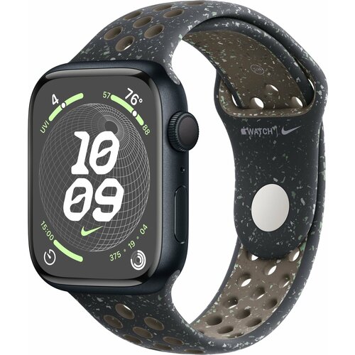 Apple Watch Series 9 45mm Midnight Aluminum Case with Nike Sport Band, Midnight