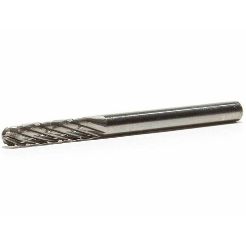 Борфреза твердосплавная GTOOL по сталям, чугуну и цветным металлам, форма C (цилиндр со сферическим концом), 3х13х3х38 мм
