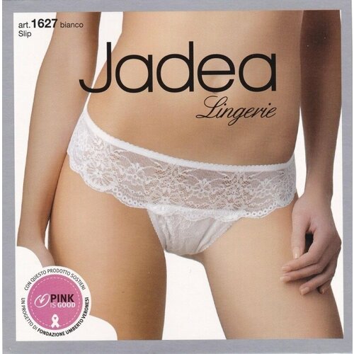 фото Трусы слипы jadea, заниженная посадка, кружевные, размер 40, белый