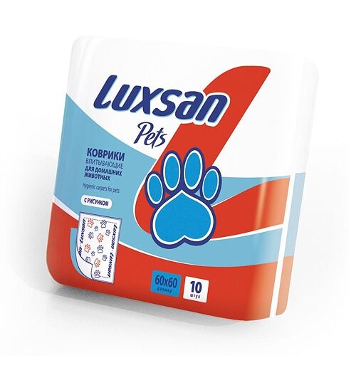 Подстилки Luxsan Premium для животных с рисунком 60х60 см 10 шт.