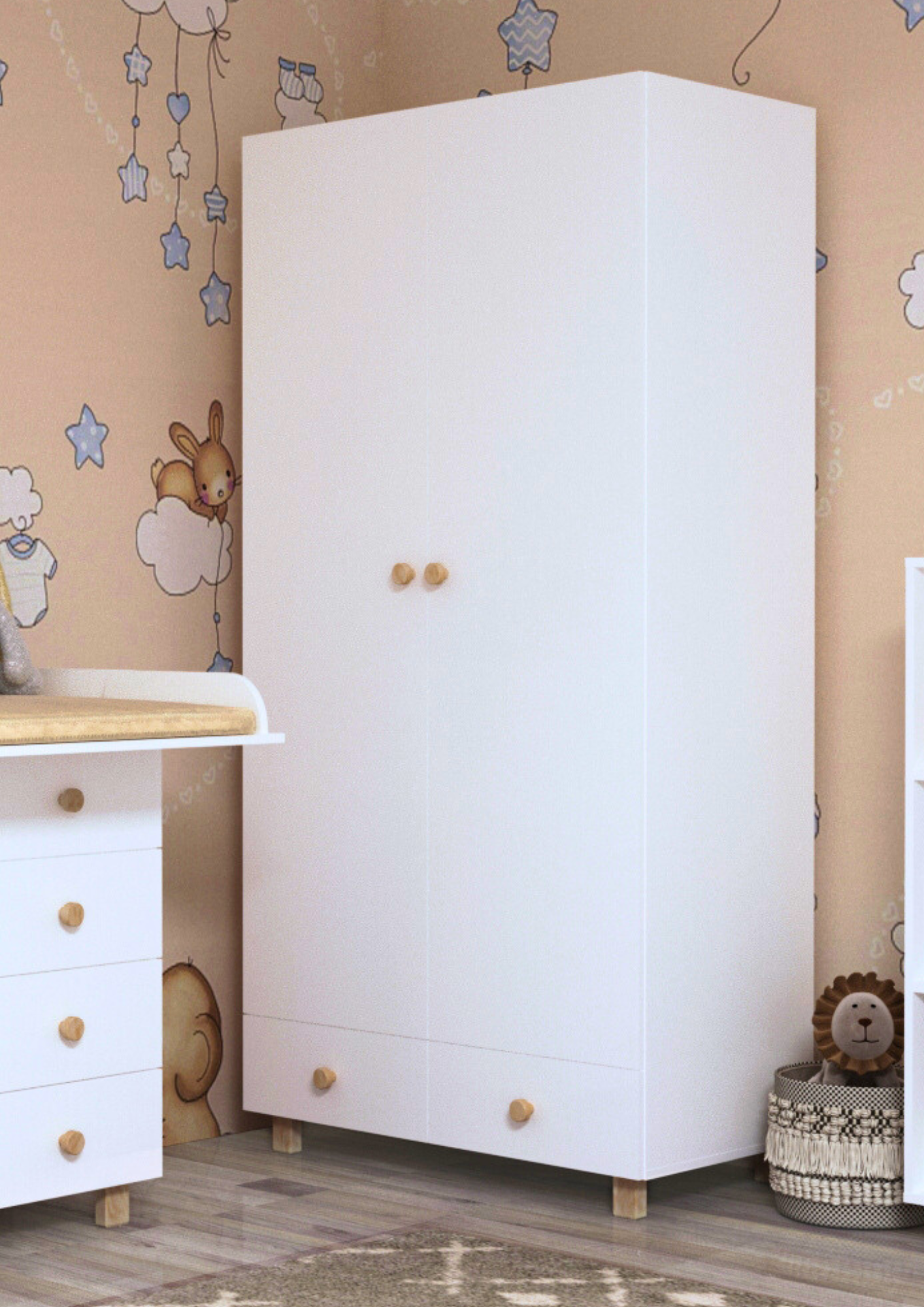 Шкаф для одежды Good Home, ЛДСП, распашные дверцы, 2 двери, 100 x 52 x 200 см — фото 1