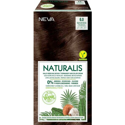 Крем-краска для волос Naturalis Vegan без аммиака № 6.0 Насыщенный темно-каштановый х1шт