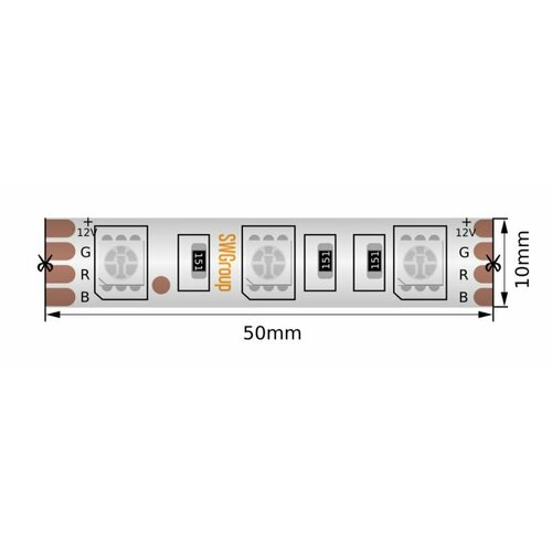 Светодиодная лента SWG SWG560-12-14.4-RGB-66-M 12В 14.4Вт 3М IP66 RGB 014784