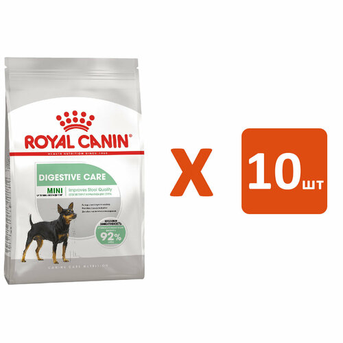 ROYAL CANIN MINI DIGESTIVE CARE для взрослых собак маленьких пород для поддержания здоровья пищеварительной системы (1 кг х 10 шт) royal canin maxi digestive care для взрослых собак крупных пород для поддержания здоровья пищеварительной системы 3 кг х 4 шт