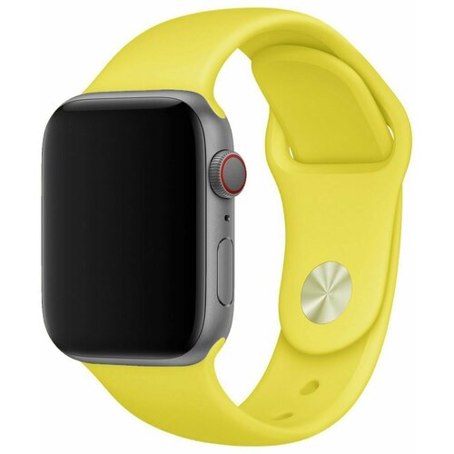 Ремешок силиконовый для Apple Watch 42mm/44mm/45mm, жёлтый