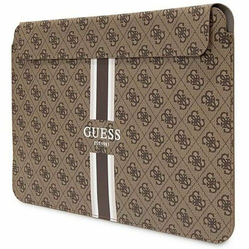 Чехол Guess Sleeve 4G Stripes Brown для ноутбуков 16" коричневый (GUCS16P4RPSW)
