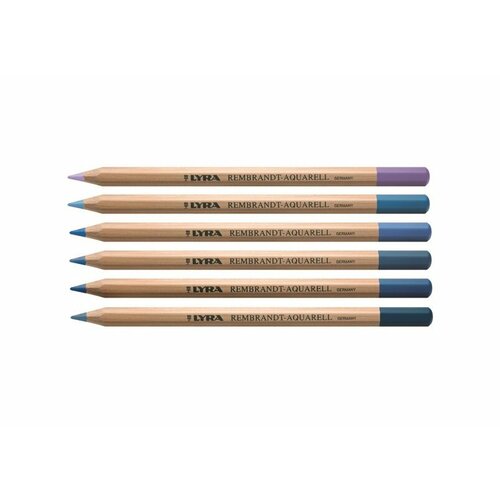 tent helios universalnyj 46 60gr blue Lyra Набор цветных карандашей Rembrandt Aquarell сине-фиолетовые оттенки, 6шт