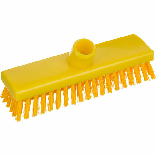 Щетка скраб для пола и поверхностей FBK 225х60мм жесткая желтая 22153-4