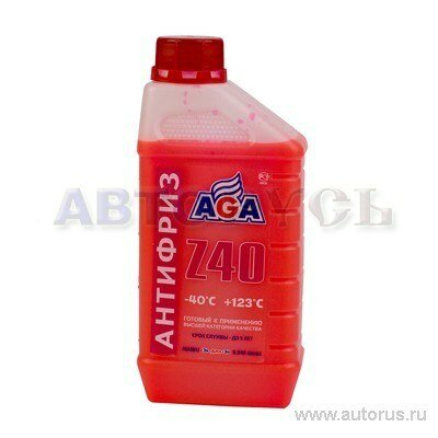 Антифриз aga z-40 g12++ готовый -40c красный 1 кг aga001z