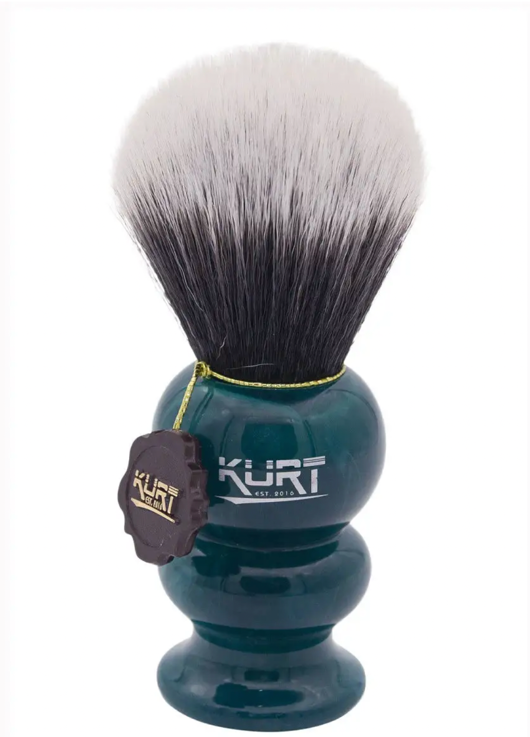 Курт / Kurt - Помазок для бритья ворс синтетика Hi-Brush K_10027S темно-бирюзовый цвет 1 шт