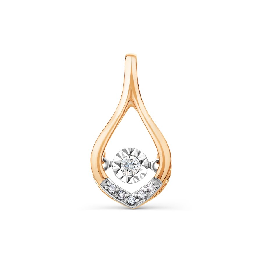 Подвеска Diamant online, золото, 585 проба, бриллиант