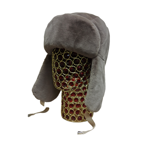 фото Шапка ушанка scandza, размер 54-58, коричневый