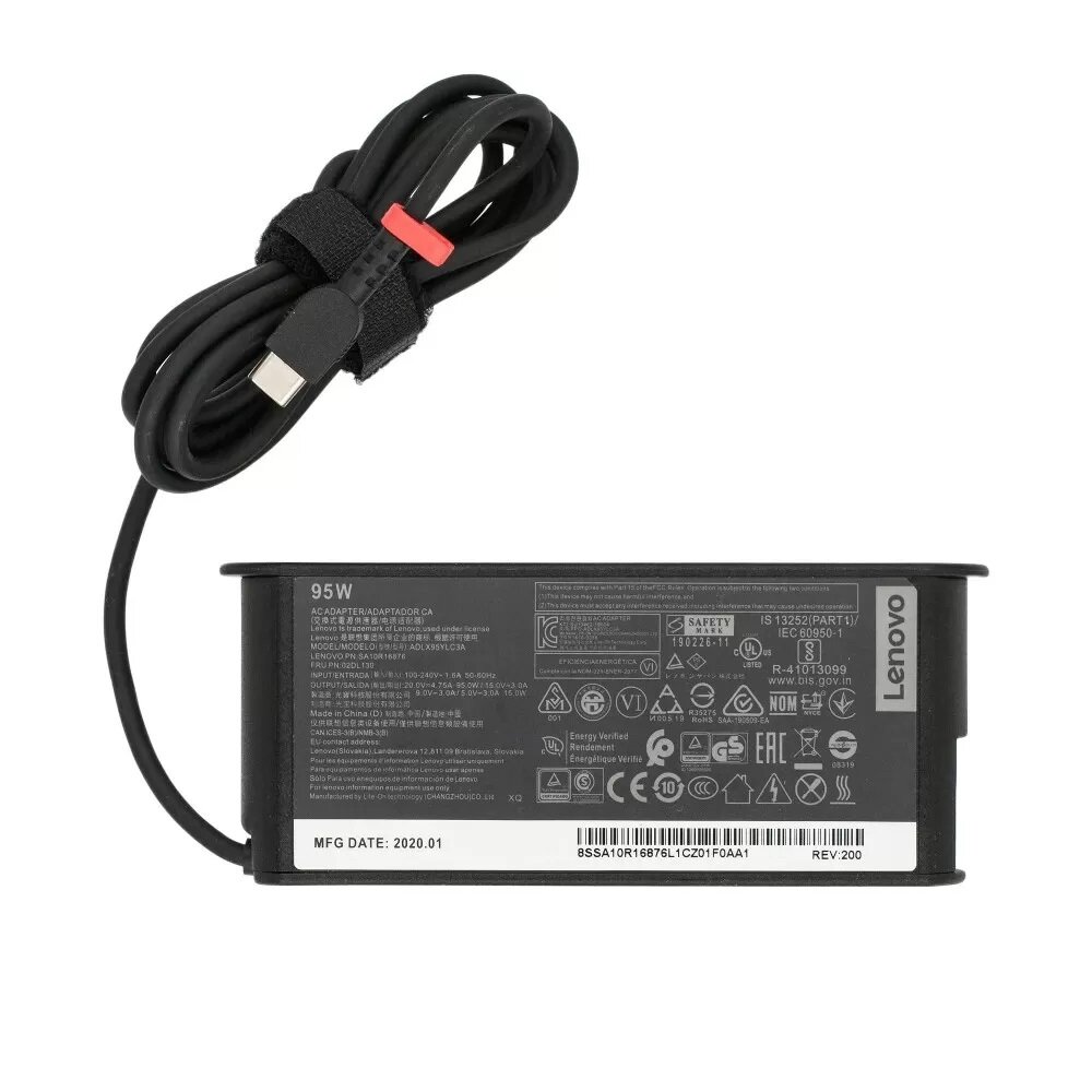 Блок питания для ноутбука Lenovo USB Type-C 95W (ADLX95YCC3A ADLX95YLC3A ADLX95YCC2A ADLX95YLC2A)