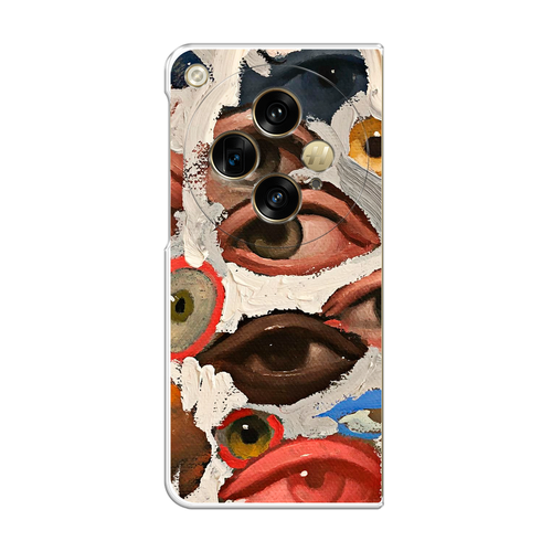 Пластиковый чехол на OnePlus Open / Ван Плас Опен Глаза масляная живопись пластиковый чехол на oneplus open ван плас опен глаза масляная живопись