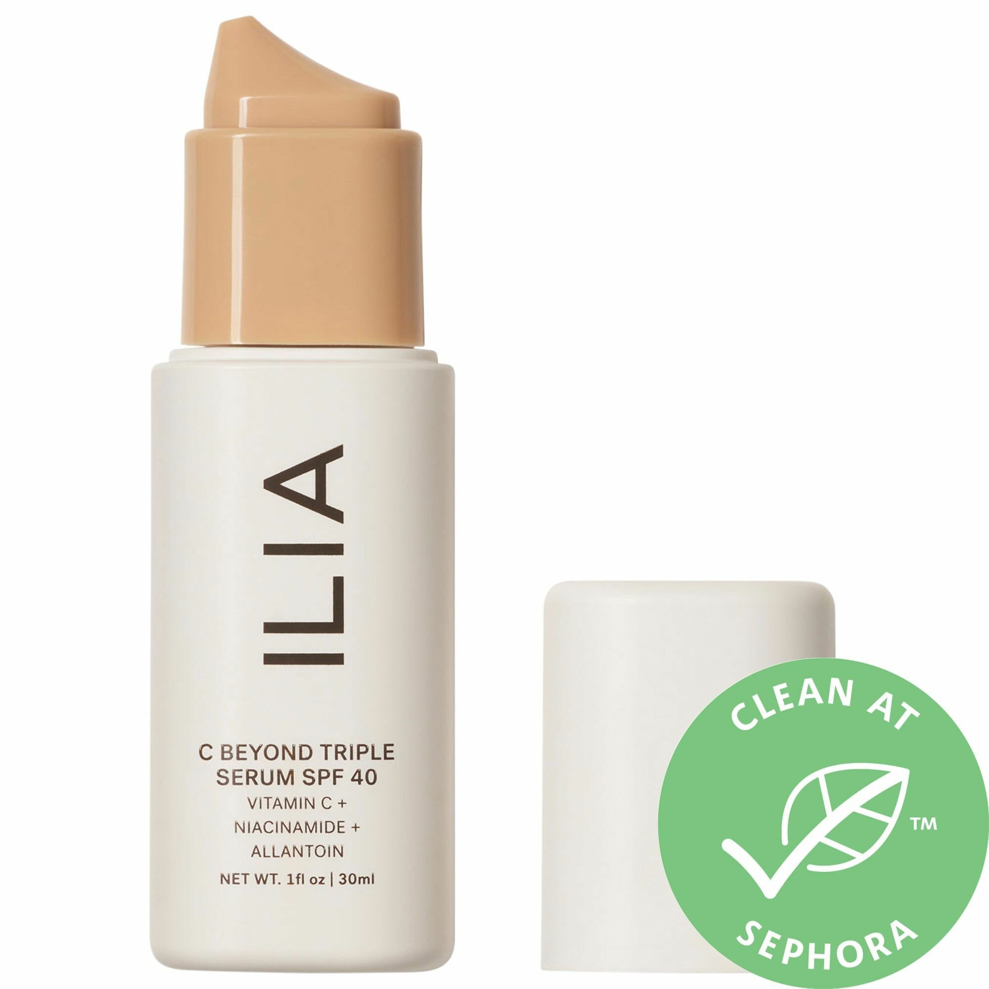 ILIA C Beyond Triple Serum SPF 40 Mineral Sunscreen with Vitamin C 10% + Niacinamide солнцезащитный тональный крем