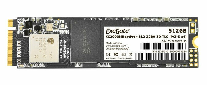 SSD диск Exegate KC2000MNextPro+ 512 Gb M.2 2280 3D TLC (PCI-E x4)