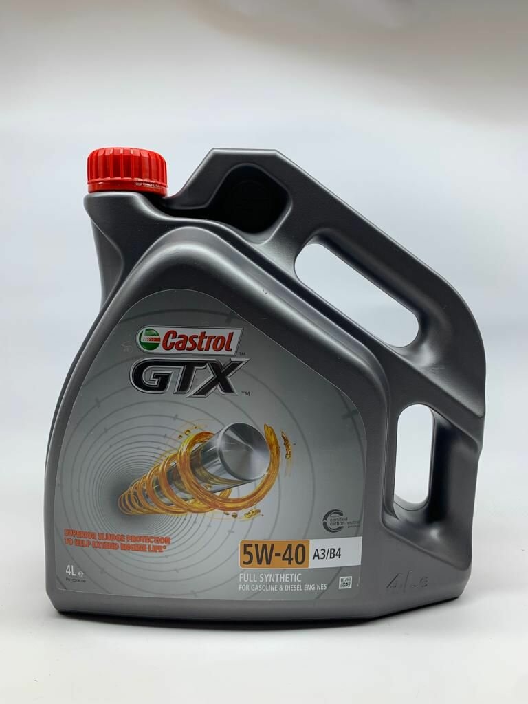 Castrol GTX A3/B4 - синтетическое моторное масло 5W40, 4 литра