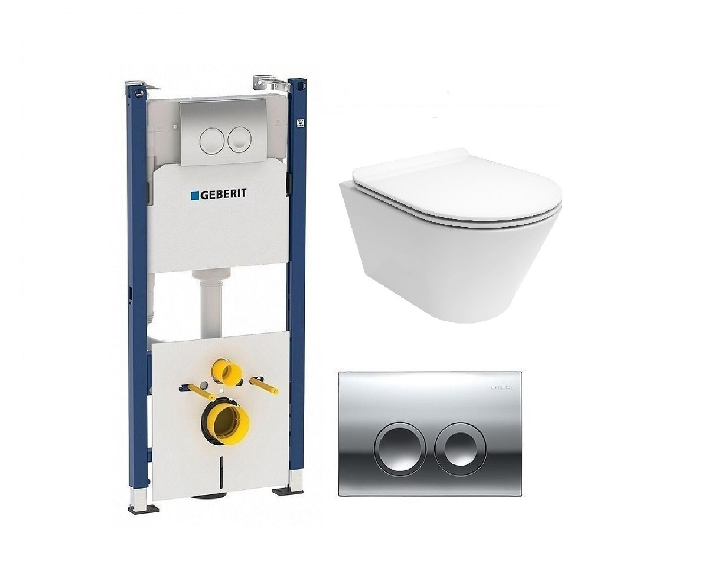 фото Хит продаж: Инсталляция Geberit Delta 21 + Унитаз подвесной Plaza modern