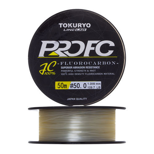фото Флюрокарбоновая леска для рыбалки tokuryo fluorocarbon pro fc #50 50м (clear) / сделано в японии
