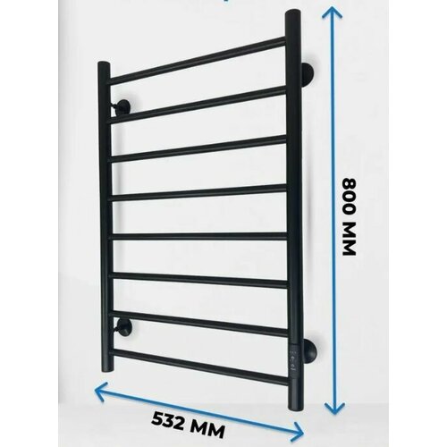 Полотенцесушитель электрический КС черный Аврора П8 500*800 U санприз