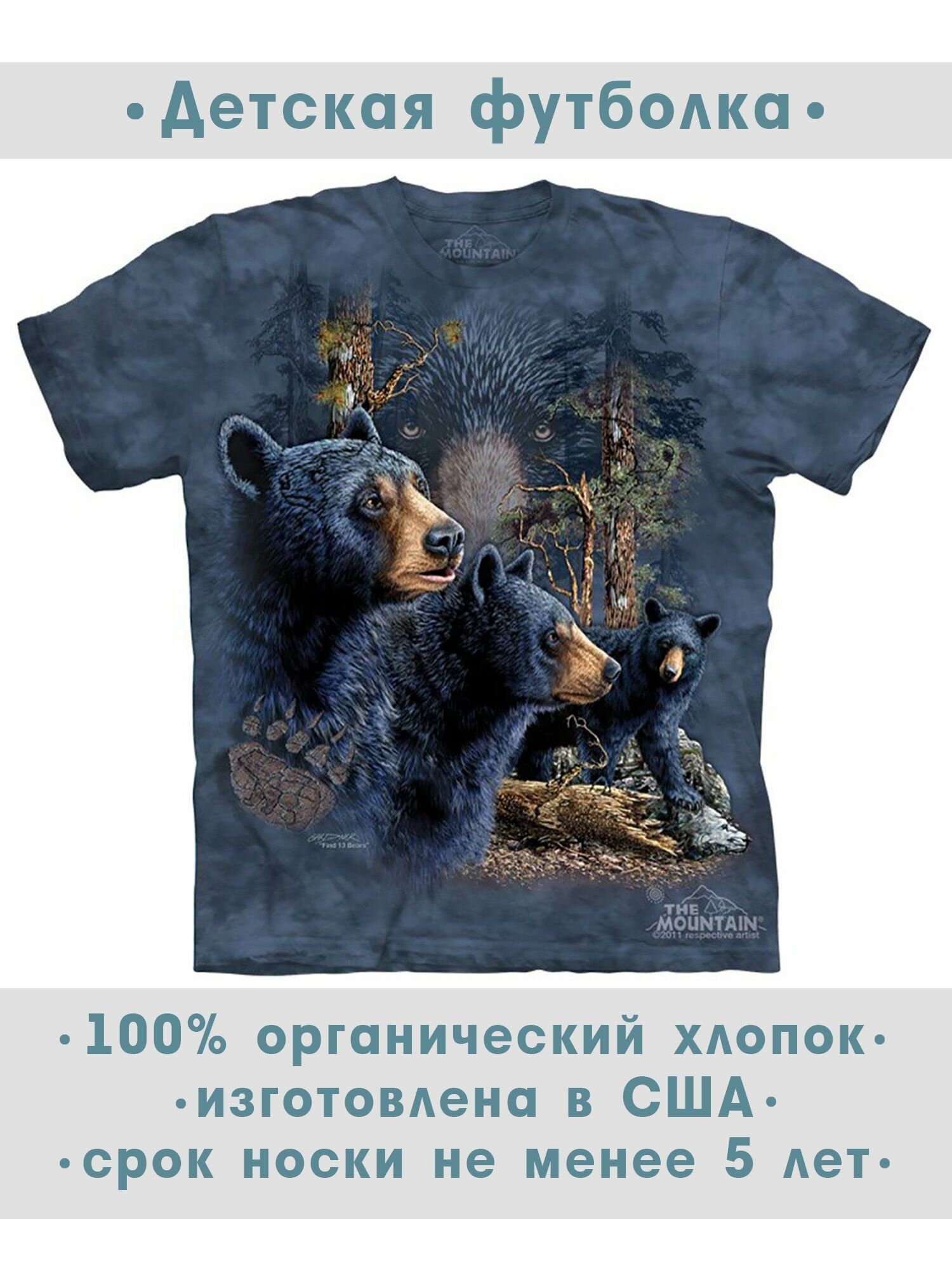 Футболка детская The Mountain "Find 13 Black Bears"