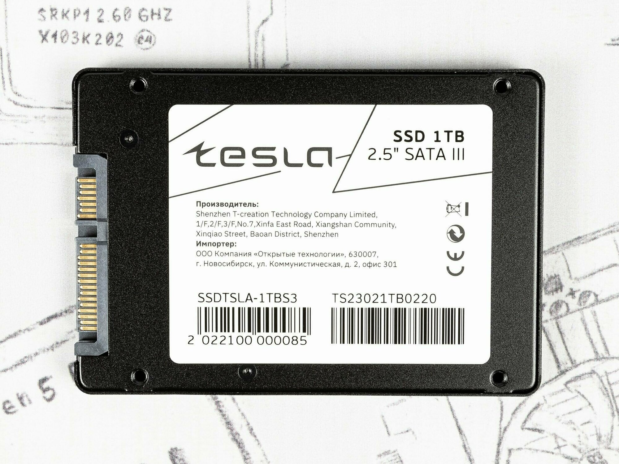 Твердотельный накопитель Tesla 1 ТБ SATA SSDTSLA-1TBS3