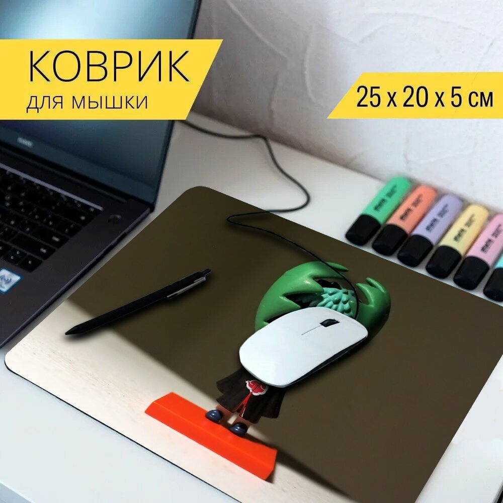 Коврик для мыши с принтом "Ниндзя, персонаж, молодой" 25x20см.