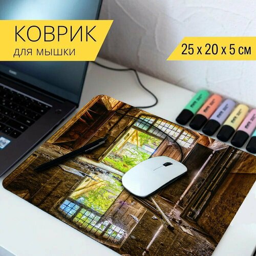 Коврик для мыши с принтом Фабрика, строительство, pforphoto 25x20см.