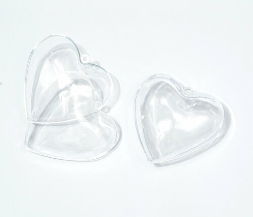 Формочки пластиковые Color Kit Сердце пластиковое половинками, 8 см, 2 комплекта (КК. BH82)