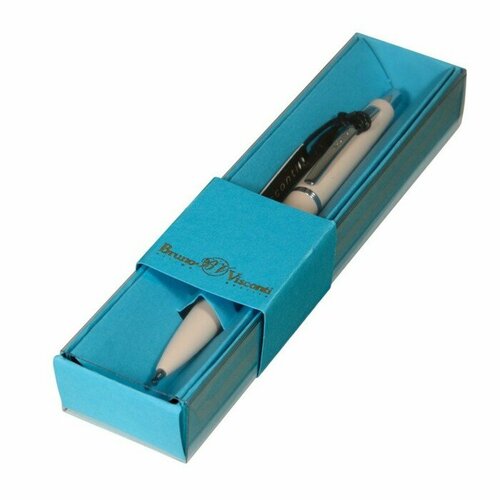 BrunoVisconti Ручка шариковая автоматическая, 1.0 мм, BrunoVisconti SAN REMO, стержень синий, пудровый металлический корпус Soft Touch, в футляре