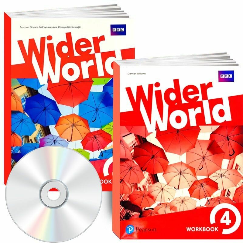 Wider World 4 second edition. Полный комплект: Учебник + Рабочая Тетрадь + CD/DVD