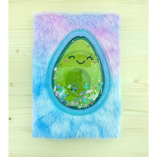 Блокнот Блокноты для девочек пушистый Блокнот плюшевый Авокадо зеленый 410₽