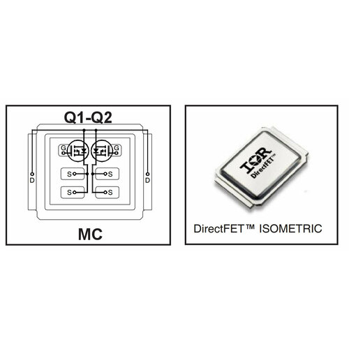 Микросхема IRF9395MTRPBF P-Channel MOSFET 30V 14A DIRECTFET микросхема fcb199n65s3 n channel mosfet 650v 14a d2pak to 263