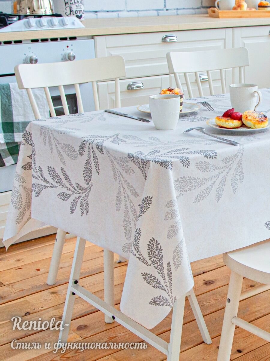 Скатерть клеенка "Reniola", водонепроницаемая, ПВХ/полиэстер, 140 см x 180 см — фото 1