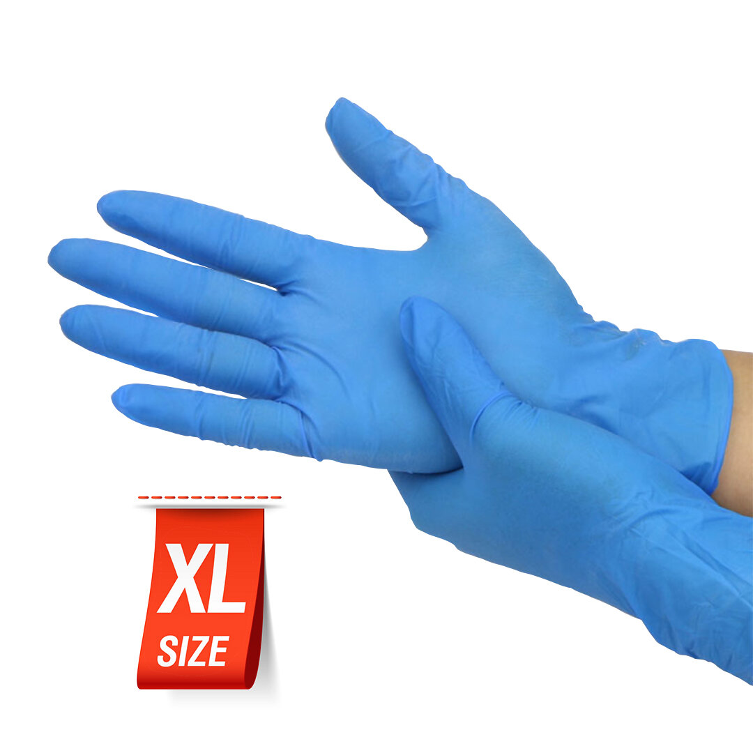 Перчатки нитриловые голубые XL (упаковка 100 шт.) Разное 102-181 | цена за 1 шт
