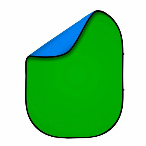 Фон 2в1 складной на каркасе 150х200 см синий и зеленый хромакей Phottix 86537 Collapsible Green & Blue Background