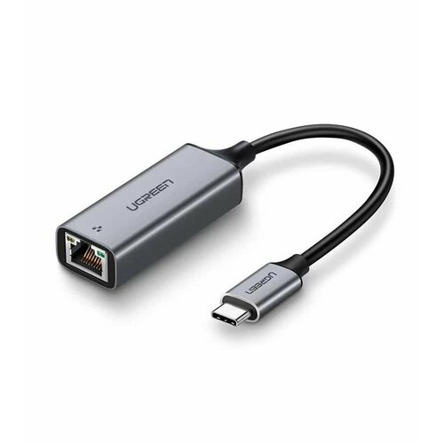 Адаптер UGREEN CM199 (50737) USB Type C to 10/100/1000M Ethernet Adapter серый космос сетевой адаптер ugreen usb c 3 1 lan rj45 1g 50737