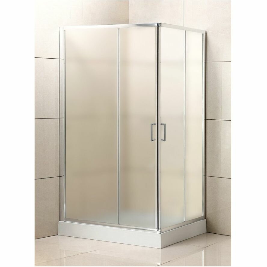 Душевой уголок BelBagno UNO-195-AH-2-100/90-P-Cr хром стекло рифленое 5 мм (1000х1950х900)
